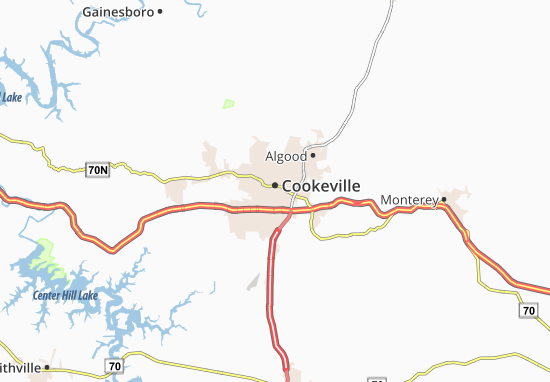 Karte Stadtplan Cookeville