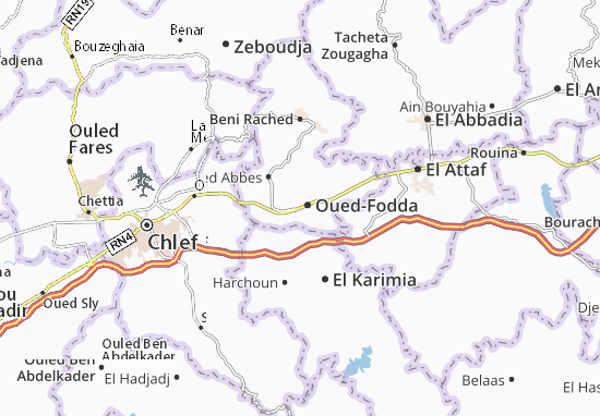 Mapa Oued-Fodda