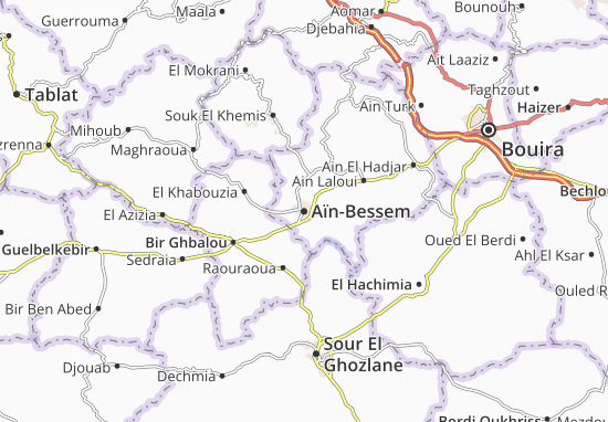 Mapa Aïn-Bessem