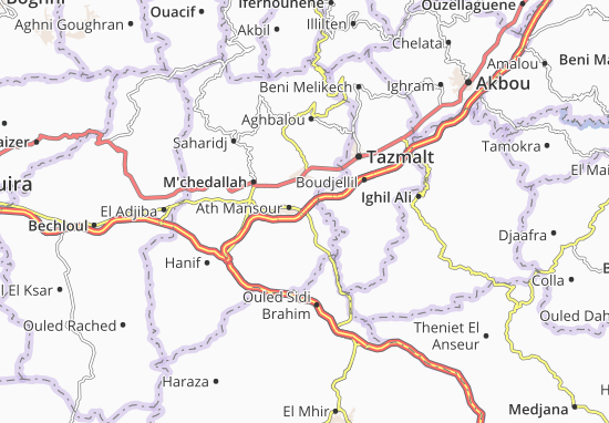 Karte Stadtplan Ath Mansour