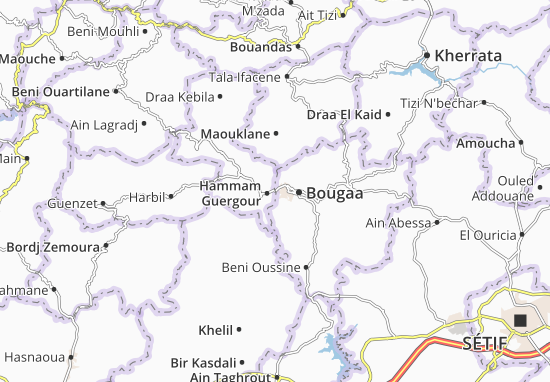 Karte Stadtplan Hammam Guergour