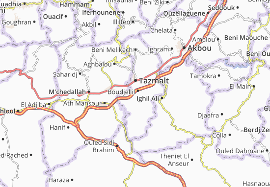 Karte Stadtplan Boudjellil