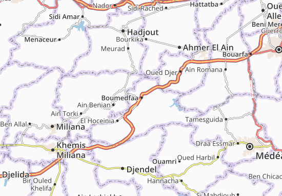 Karte Stadtplan Boumedfaa