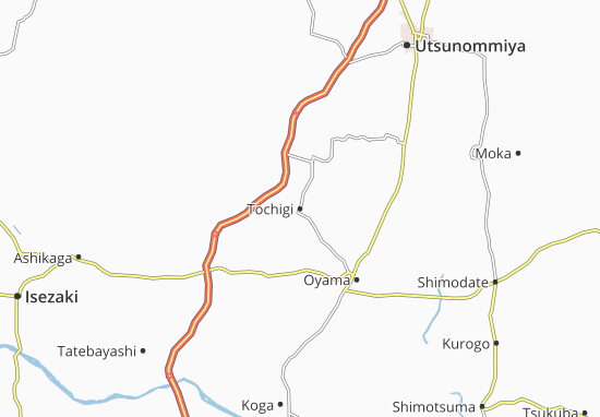 Mapa Tochigi