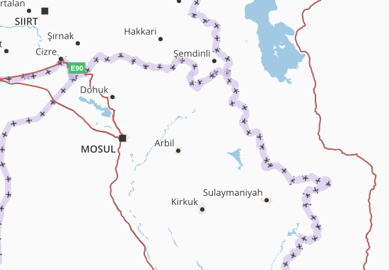 Mapa Arbil