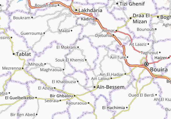 Karte Stadtplan Souk El Khemis