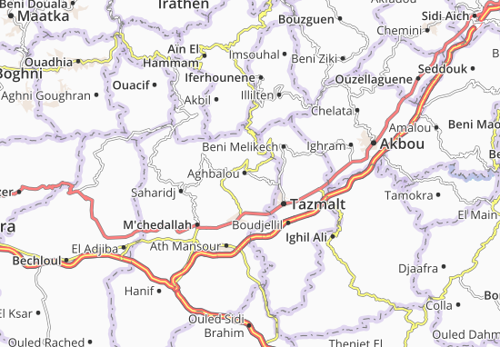 Karte Stadtplan Aghbalou