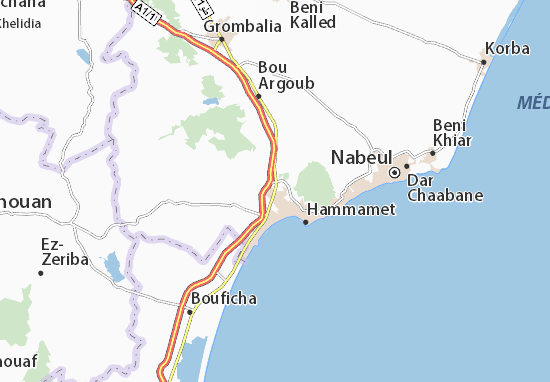 Mapa Bir Bou Ragba