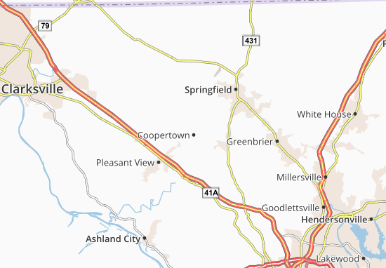Mapa Coopertown