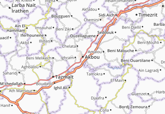 Karte Stadtplan Akbou