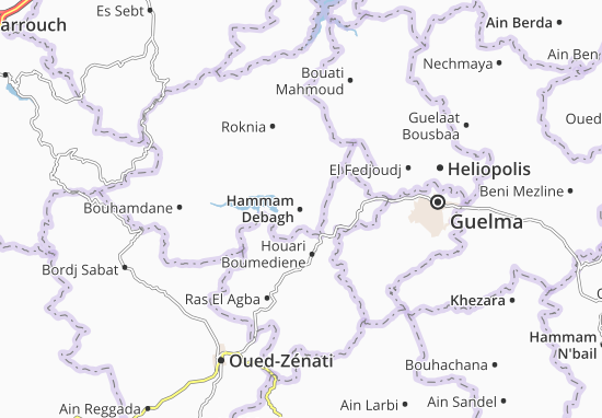 Mapa Hammam Debagh