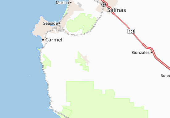 Mapa Carmel Valley Village