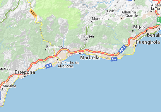 Mapa Playas de Marbella