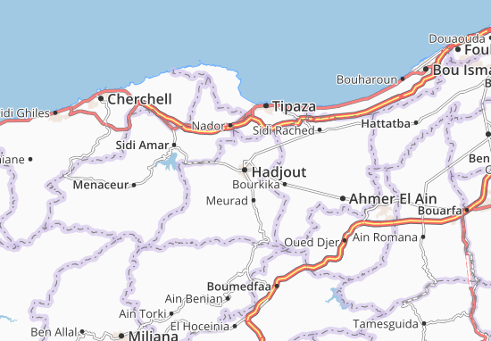 Mapa Hadjout