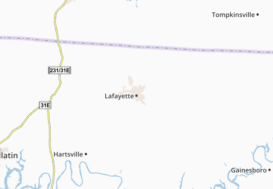Karte Stadtplan Lafayette