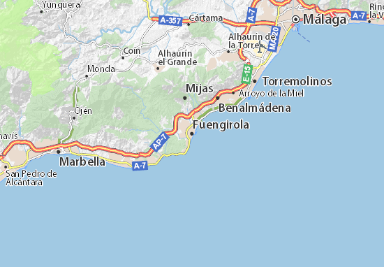 Map of Fuengirola - Michelin Fuengirola map - ViaMichelin