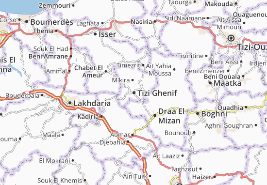 Kaart Plattegrond Tizi Ghenif