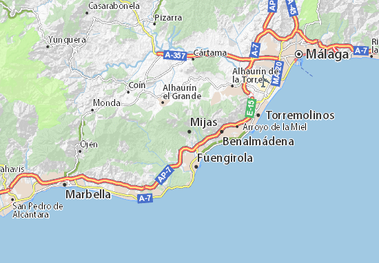 Mijas Map: Detailed maps for the city of Mijas - ViaMichelin
