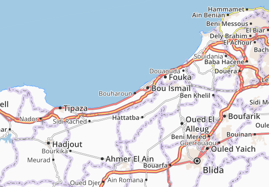 Mapa Bouharoun
