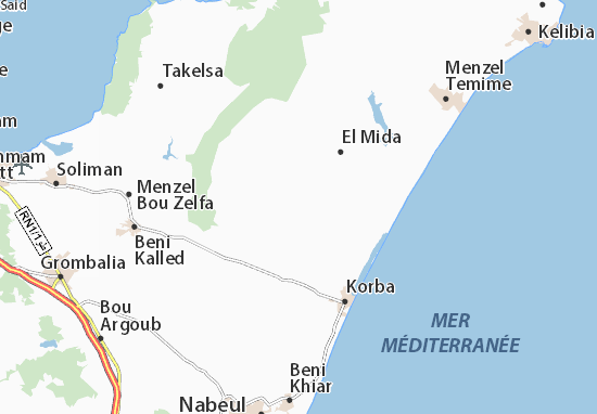 Mapa Dar Bou Agine