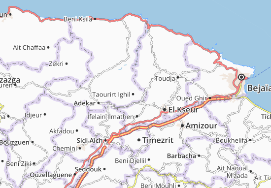 Mapa Taourirt Ighil