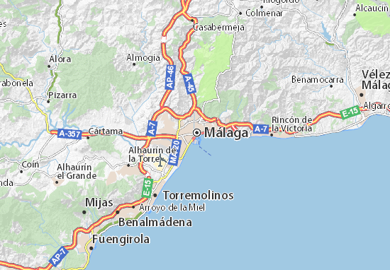 Revelar compensación obtener MICHELIN Málaga map - ViaMichelin