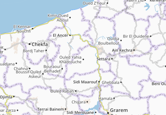 Mapa Ouled Yahia Khadrouche