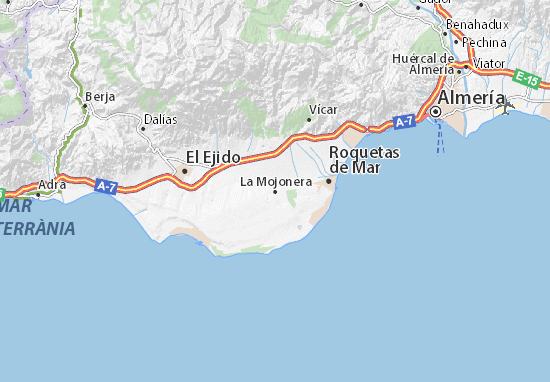 Kaart Plattegrond La Mojonera