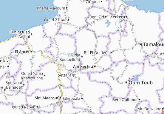Kaart Plattegrond Ouldja Boulbellout