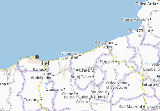 Mapa El Kennar Nouchfi