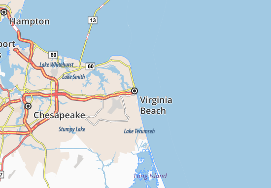 Mapa Virginia Beach