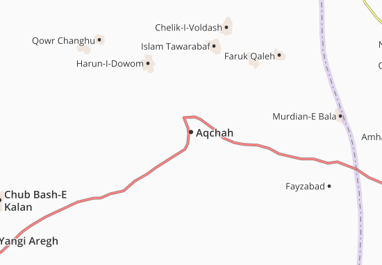 Karte Stadtplan Aqchah