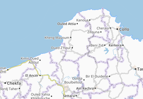Mapa Oued Z&#x27;hour