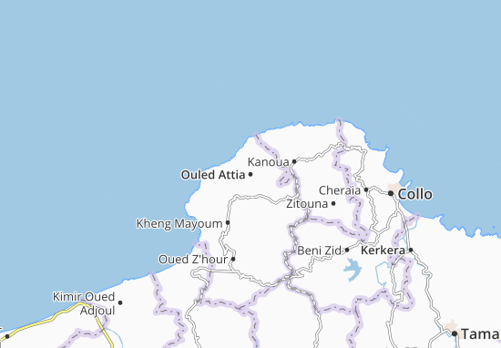 Karte Stadtplan Ouled Attia