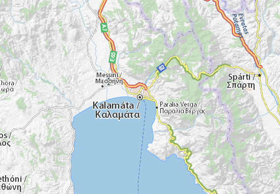 Karte Stadtplan Kalamáta