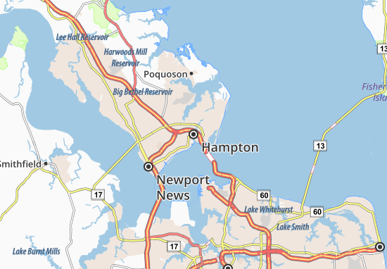 Karte Stadtplan Hampton