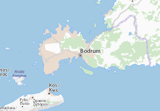 Mapa Bodrum