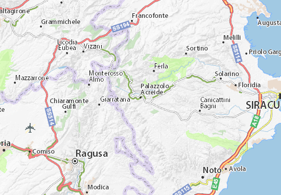 Palazzolo Acreide Map