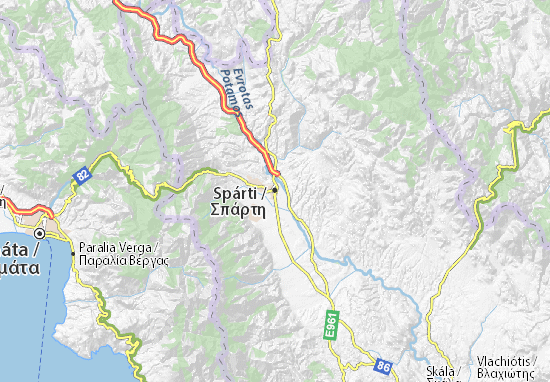 Karte Stadtplan Spárti