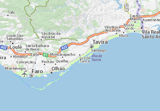MICHELIN Faro map - ViaMichelin