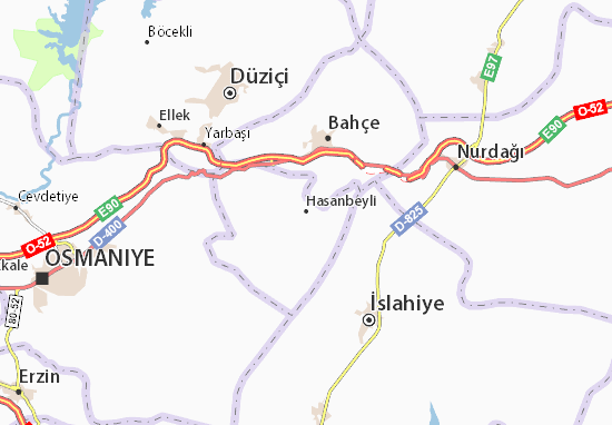MICHELIN-Landkarte Hasanbeyli - Stadtplan Hasanbeyli - ViaMichelin