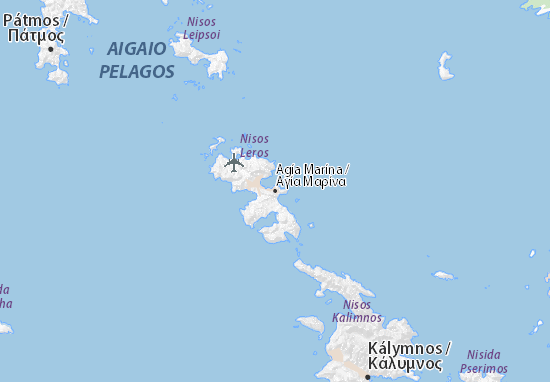 Kaart Plattegrond Agía Marína