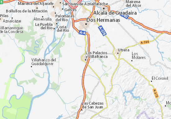 Carte-Plan Los Palacios y Villafranca
