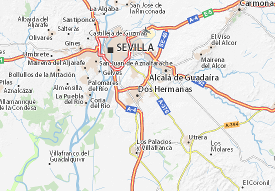 Karte Stadtplan Dos Hermanas
