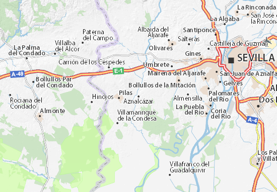 Karte Stadtplan Aznalcázar