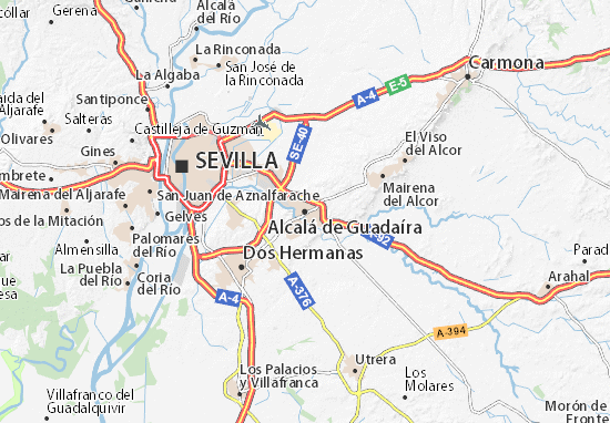 Kaart Plattegrond Alcalá de Guadaíra