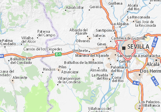 Karte Stadtplan Benacazón
