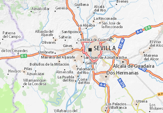 Karte Stadtplan San Juan de Aznalfarache