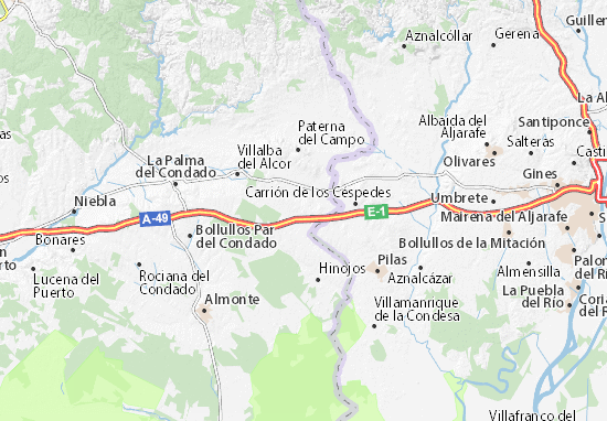 Karte Stadtplan Chucena