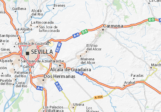 Kaart Plattegrond Mairena del Alcor